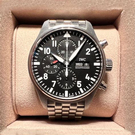 stahlband iwc fliegerchronograph|iwc pilot chronograph.